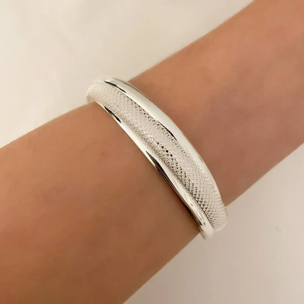 925 Sterling Silver Cuff Bracelet Large Statement Bracelet Silver Cuff Bracelet